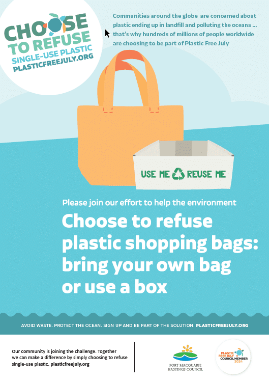 Choose to refuse plastic shopping bags downloadable PFJ poster